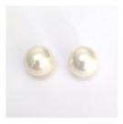 Brincos Pérolas Shell Grandes 10mm Joia Ouro 18k 750