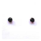 Brincos Ponto De Luz Pedra Preta 3 Mm Joia Delicada Ouro 18k
