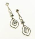 Brincos Prata 925 Com Microzirconias Banho Ouro Branco 2441 Brincos Prata 925 Com Microzirconias Banho Ouro Branco 2441