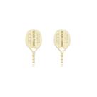 Brincos Raquete de Beach Tennis 2cm em Prata 925