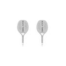 Brincos Raquete de Beach Tennis 2cm em Prata 925