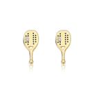 Brincos Raquetes Beach Tennis Revestidos em Ouro Brincos Raquetes Beach Tennis Revestidos em Ouro
