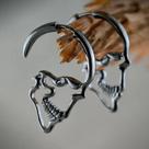 Brincos Retrô Punk De Caveira Para Homens E Mulheres, Joias Góticas Steampunk Vintage De Esqueleto,