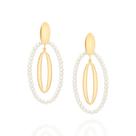 Brincos rommanel banhado ouro 18k feminino grande maxi oval pendurado pérolas 526344 Brincos rommanel banhado ouro 18k feminino grande maxi oval pendurado pérolas 526344