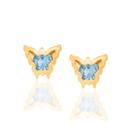 Brincos Rommanel Borboleta Cristal E Detalhes Vazados 522326 Brincos Rommanel Borboleta Cristal E Detalhes Vazados 522326