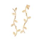 Brincos Rommanel Fol Ouro 18 K Galhos Com Folhas 522763