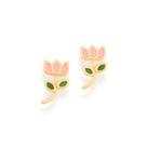 Brincos Rommanel Infantil De Tulipa Com Resina 526501