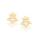 Brincos Rommanel Infantil Solitário Estrela Cristal 524092