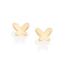 Brincos Rommanel Pequeno Borboleta Banhado A Ouro 18k 526738 Brincos Rommanel Pequeno Borboleta Banhado A Ouro 18k 526738