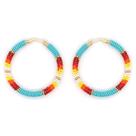 Brincos SHINUS BOHO Beaded Hoop para mulheres feitos à mão Miyuki