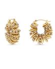 Brincos SNGIA Chunky Gold Hoop com CZ para mulheres