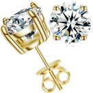 Brincos THE Moissanite 2ct.tw em latão, ouro amarelo 18k