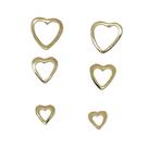 Brincos Trio de Corações - Cod 941 Banhado a ouro 18k