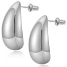 Brincos UNIQUEYOO Chunky Gold e Silver Hoop banhados a ouro 18k