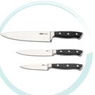 Brinox Conjunto De Facas 3 Peças Infinity Inox Chef 33,5 cm Cozinha 24 cm Legumes 20,5 cm