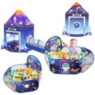 Brinquedo 3 em 1 WillingHeart - Foguete com Piscina de Bolinhas e Túnel