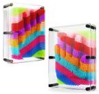 Brinquedo 3D Pin Art ZJMZZM, plástico arco-íris exclusivo para crianças