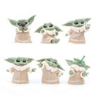 Brinquedo Action Figure ZKTSRY Yoda, pacote com 6, 5,6 cm de altura para crianças a partir de 3 anos