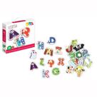 Brinquedo Alfabeto Divertido Educativo Madeira 26 Pçs Babebi 6019