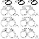Brinquedo algemas, 3 lontras, 6 peças para crianças com 3 apitos, dramatização policial
