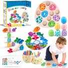 Brinquedo Aliex Montessori Dinosaur 4 em 1 12 meses ou mais com caixa de armazenamento