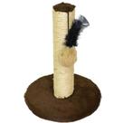 Brinquedo Arranhador Redondo Médio com 1 Plataforma em Pelúcia Lisa 25X33cm SãoPet