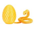 Brinquedo Articulado Cobra Dragão com Ovo Flexível Anti-Stress e Decoração Criativa