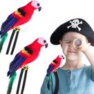 Brinquedo artificial Parrot Toy Matiniy Pirate Costume, 2 peças
