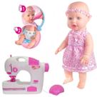 Brinquedo Ateliê Máquina Costura Infantil e Boneca Sapekinha