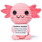 Brinquedo axolotl de lã tricotada Okiyid Mini Funny Positive Card