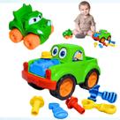 Brinquedo Bebe Educativo Kit Carrinho Pickup Ferramentas Peças De Encaixar E Carro Dinossauro Vinil Borracha Bebe