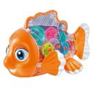Brinquedo Bebe Peixe Nemo Musical Transparente Gear Fish Led Bate Volta