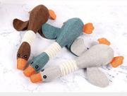 Brinquedo Bichinho De Pelúcia Pet Grande Médio Porte Ganso Pato Mordedor para Cães Cachorros