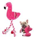 Brinquedo Bichinhos De Pelúcia E Corda Pet Para Cães Cachorros Burrinho Fazendinha Flamingo