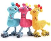 Brinquedo Bichinhos De Pelúcia E Corda Pet Para Cães Cachorros Burrinho Fazendinha Flamingo