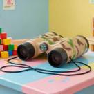 Brinquedo Binóculo Cordão Bússola Infantil Camuflado Militar