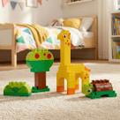 Brinquedo Blocos De Montar Educativo Safari Animais Kit 40pç
