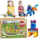Brinquedo Blocos De Montar encaixam 200 pçs Grande Ditatico Educativos para crianças pequenas Bebes