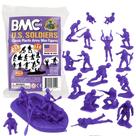 Brinquedo BMC Marx Plastic Army Masculino, Soldados dos EUA, roxo, 31 peças, Segunda Guerra Mundial