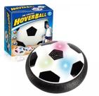 Brinquedo Bola Futebol Média Eletric Air Hoverball Flutuante Luz e Movimento Deslizante 15cm