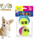 Brinquedo Bola Tennis Blister com 2Uun. para Cães