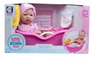 Brinquedo Boneca Boneca Love Born Banho Divertido Rosa 2382