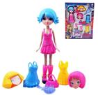 Brinquedo Boneca Troca De Roupa Cabelos Vestidos Bota Menina Brinquedo Boneca Troca De Roupa Cabelos Vestidos Bota Menina