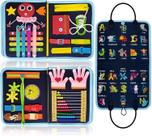 Brinquedo Busy Board Gojmzo Montessori de 1 a 4 anos com alfabeto