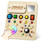 Brinquedo Busy Board RCPLAGA Montessori com luz LED para criança