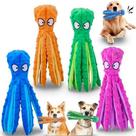 Brinquedo Cachorro Pet Pelucia Polvo Colorido Com Apito Plus Mastigável Cães Polvo Amigo Octoplus
