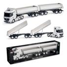 Brinquedo Caminhão Carreta Dupla Mercedes Actros Rodotrem Basculante Grande 73 Cm Carreta Removível