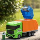 Brinquedo Caminhão Coletor De Lixo Menino Carrega Descarrega Educativo Carrinho Articulado E Didático Colorido