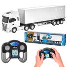 Brinquedo Caminhão Iveco De Controle Remoto Usual Com Carreta Baú Rodas Emborrachadas