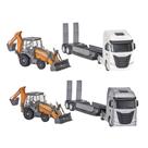 Brinquedo Caminhão Iveco S-Way Plataforma Retroescavadeira Case Usual Brinquedos - 691